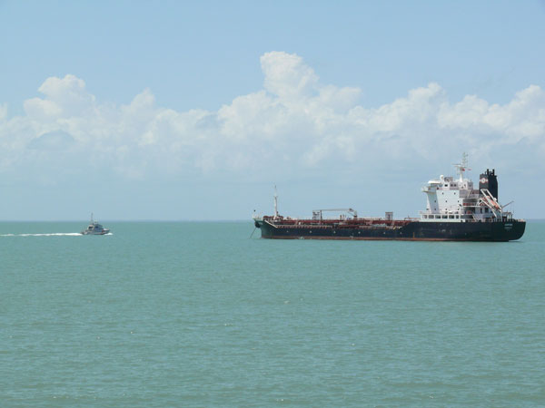 fishing around tanker ships