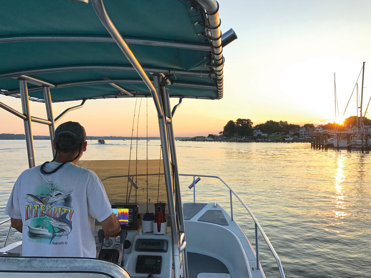 center console fishing boat with upgraded electonics