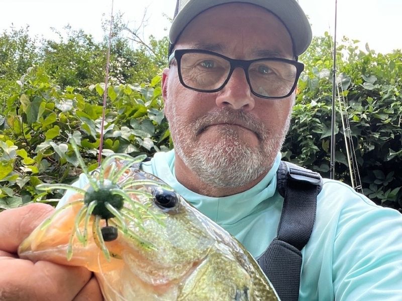 Largemouth bass fishing