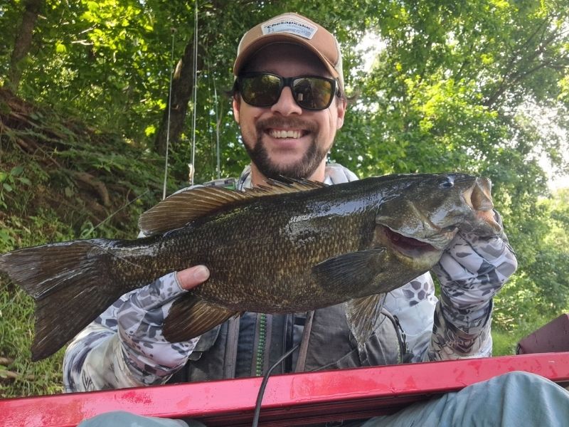 Smallmouth bass fishing