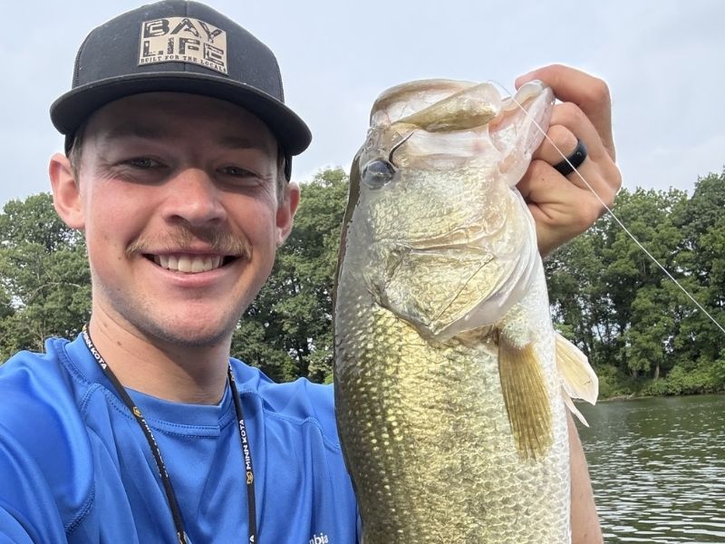 Largemouth bass fishing