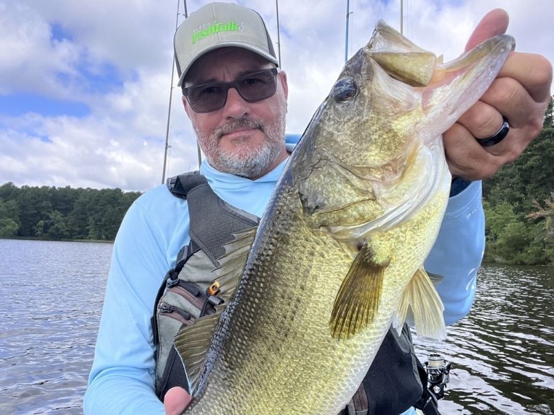 Largemouth bass fishing