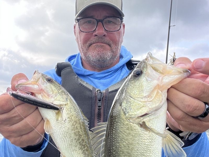 Largemouth bass fishing