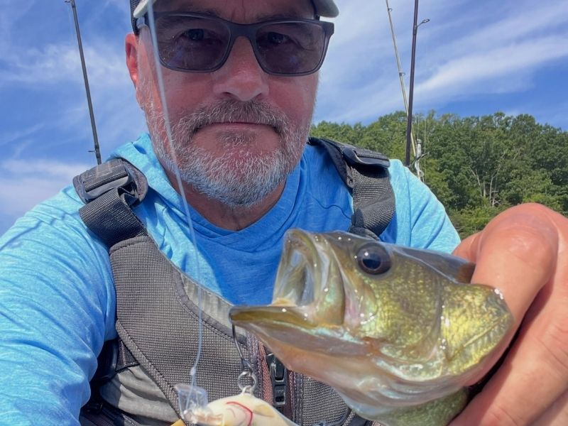 Largemouth bass fishing