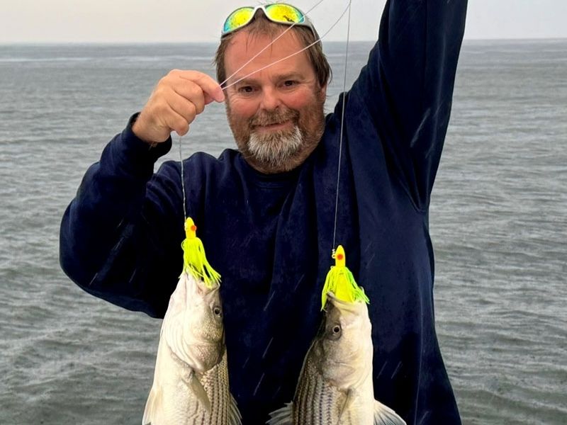 Trolling for striped bass