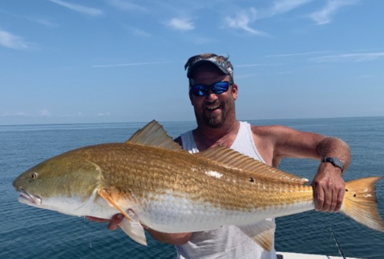 big redfish in the lower bay