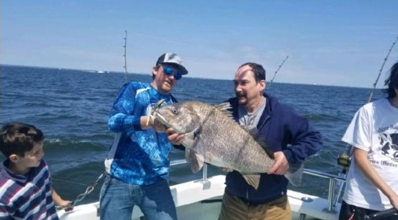 black drum caught trolling