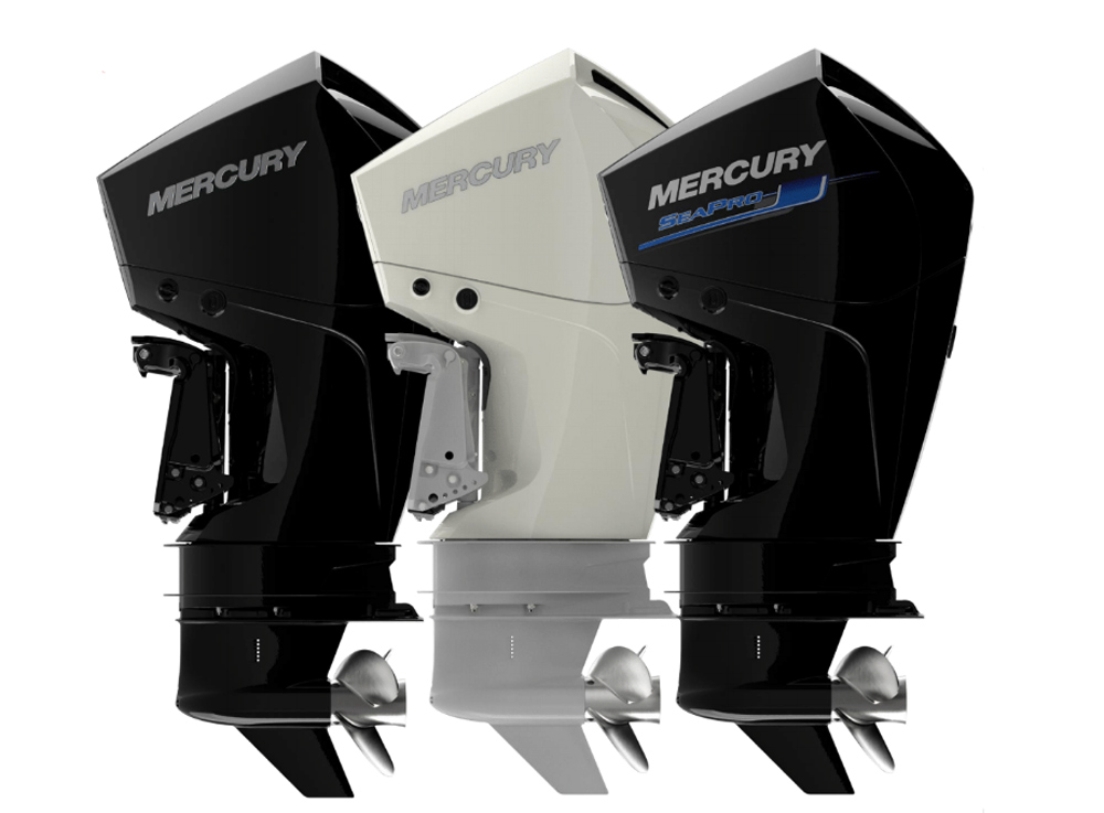 The all new Mercury FourStroke V6 outboard motor line has a new look, as well as a new powerhead.