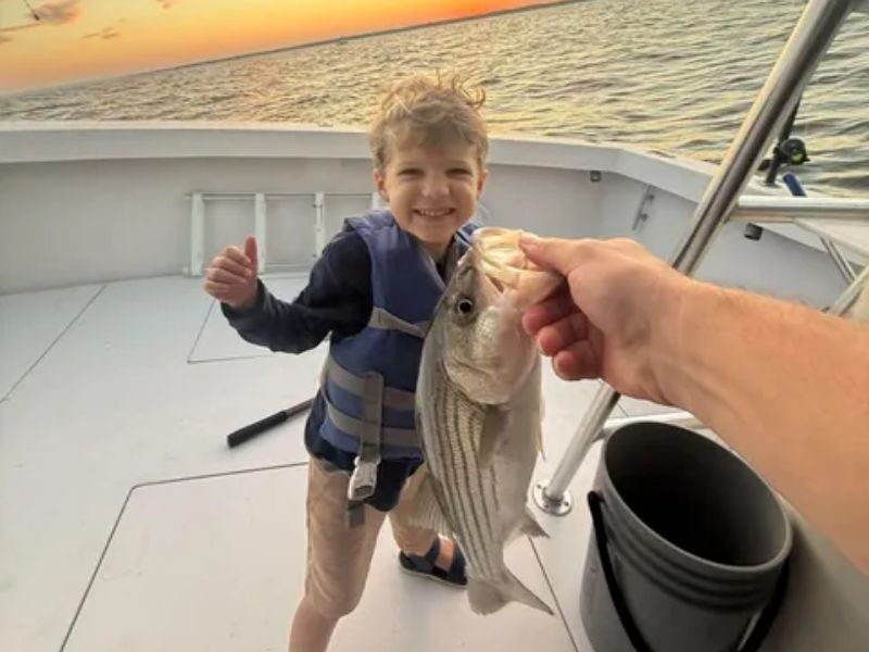 Striped bass fishing