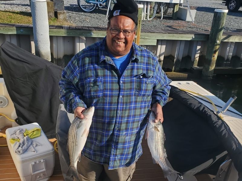 Striped bass fishing Chesapeake Bay