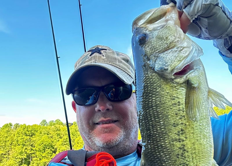 bass caught kayak fishing