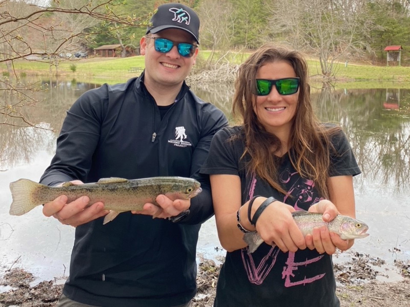 trout anglers with fish