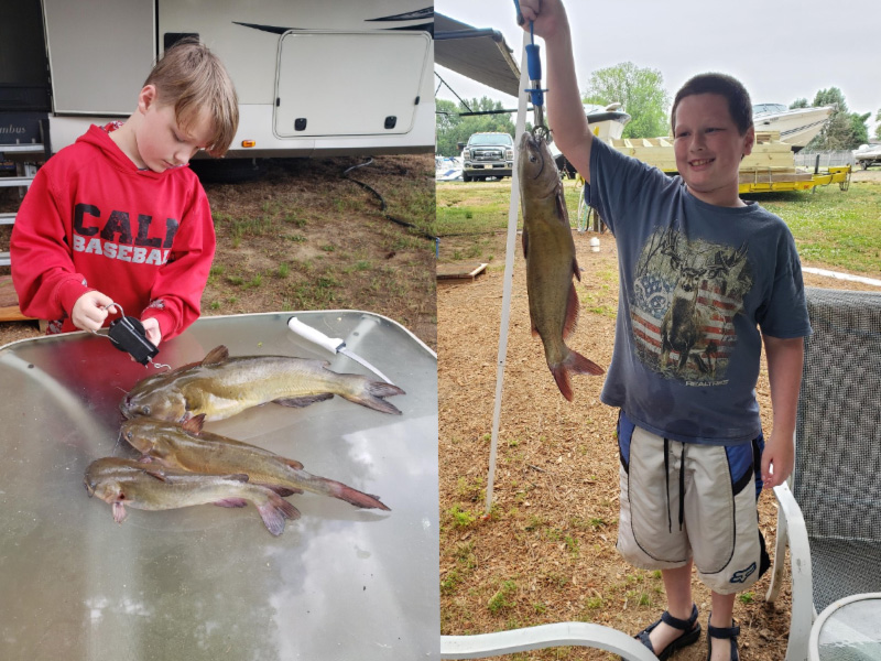 catfish anglers up the bay