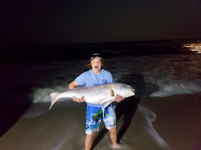 big redfish on the beach