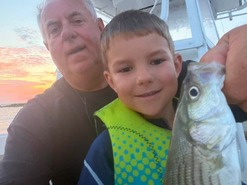 Striped bass fishing