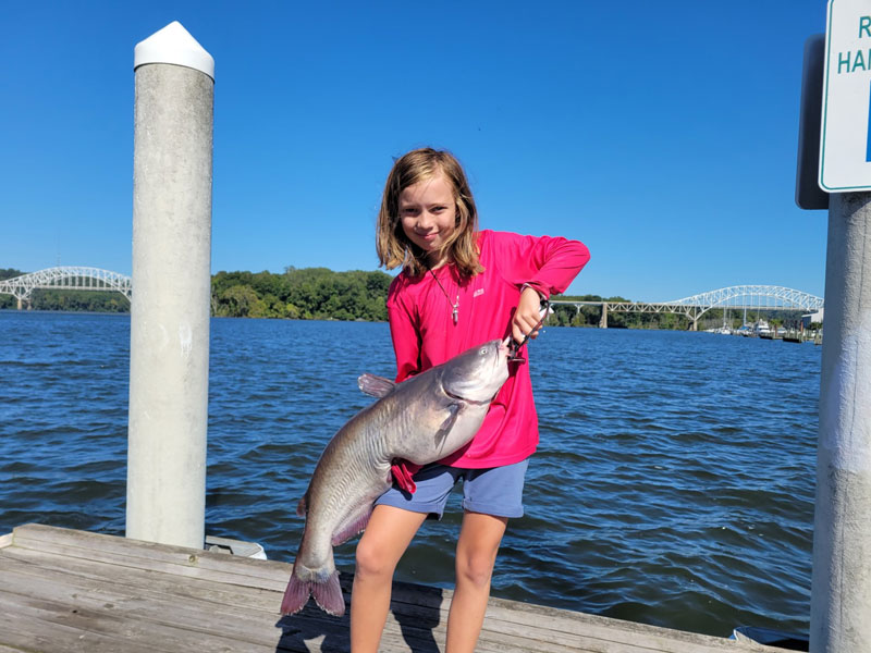 lucy with a catfish