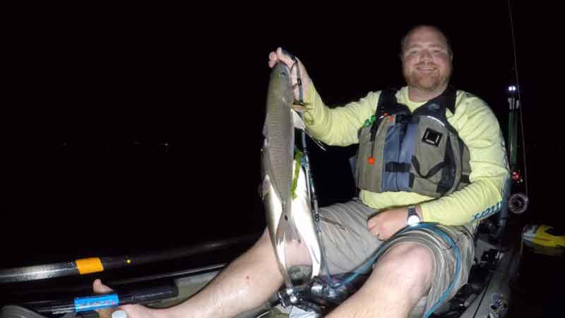 redfish on kayak