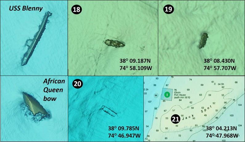 chart of african queen wreck site