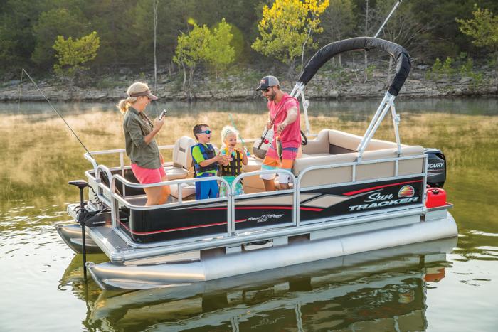 fishing on a pontoon boat for bass