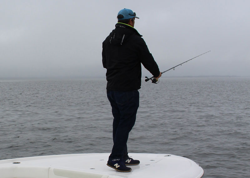 angler taking a cast