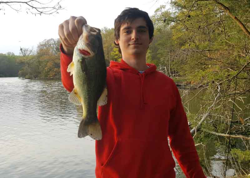 chesapeake angler catches a bass