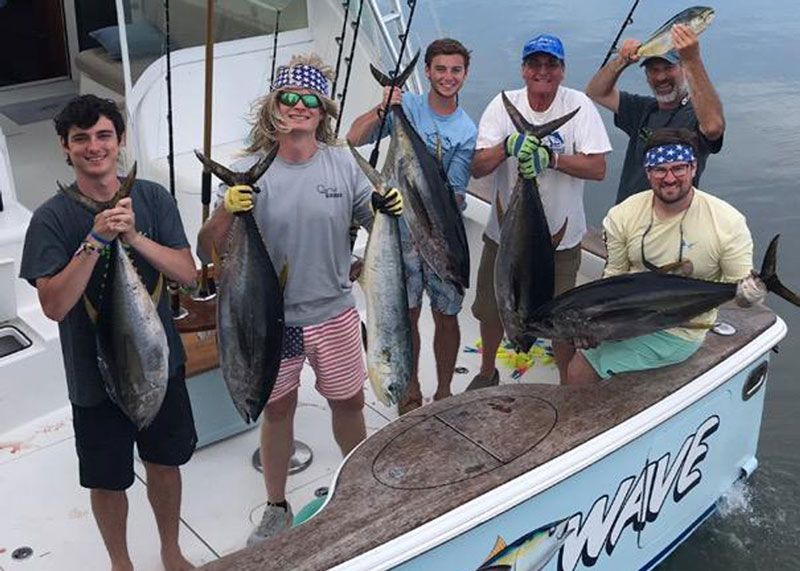 catch of tuna and mahi deep sea fishing