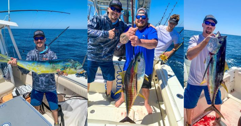 anglers with tuna and mahi