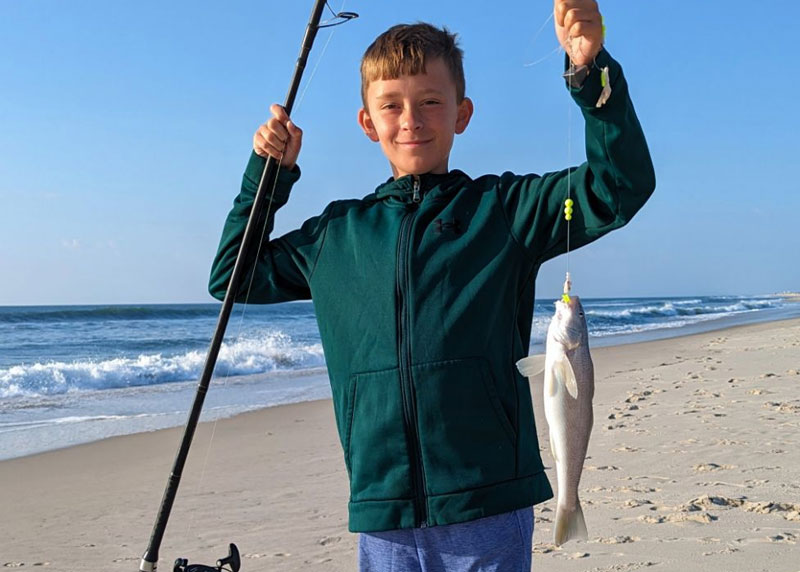 kingfish caught surf fishing