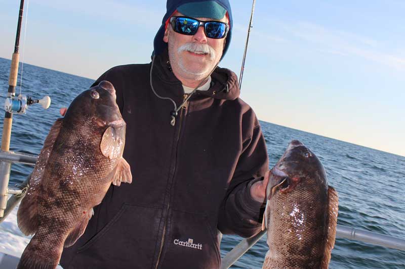 catching tautog on a party boat