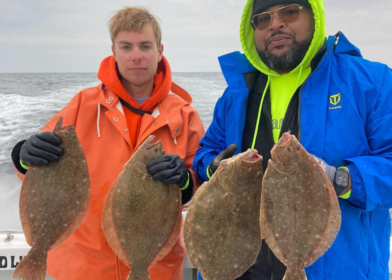 fishing for flounder off the coast