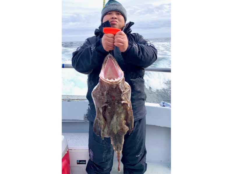 angler with a monkfish