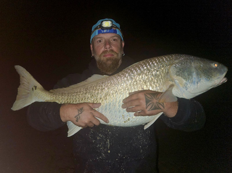 surf fishing for red drum