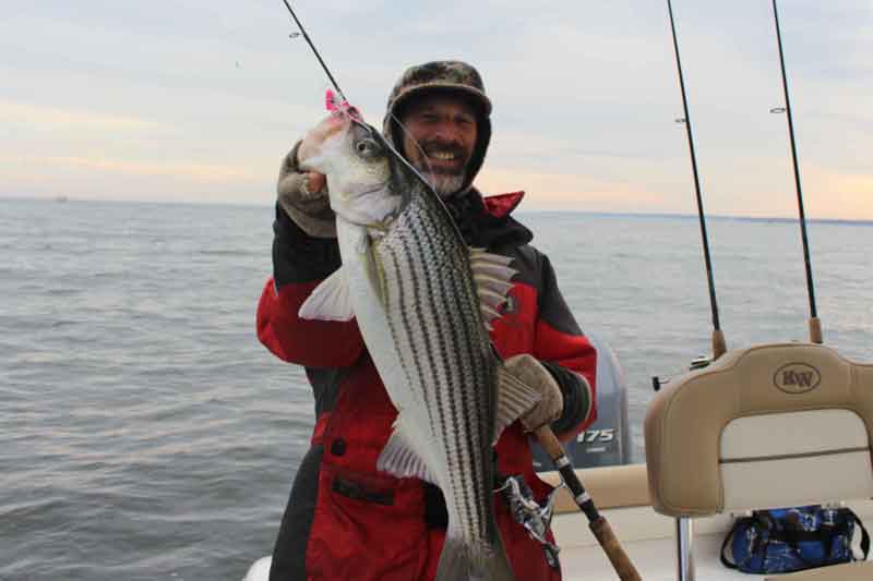 fishing in the cold