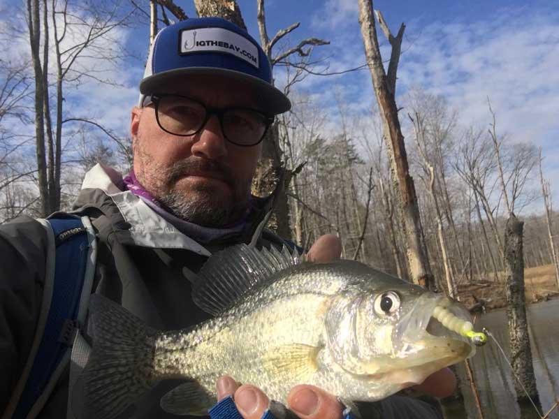 fishing for crappie in a pond