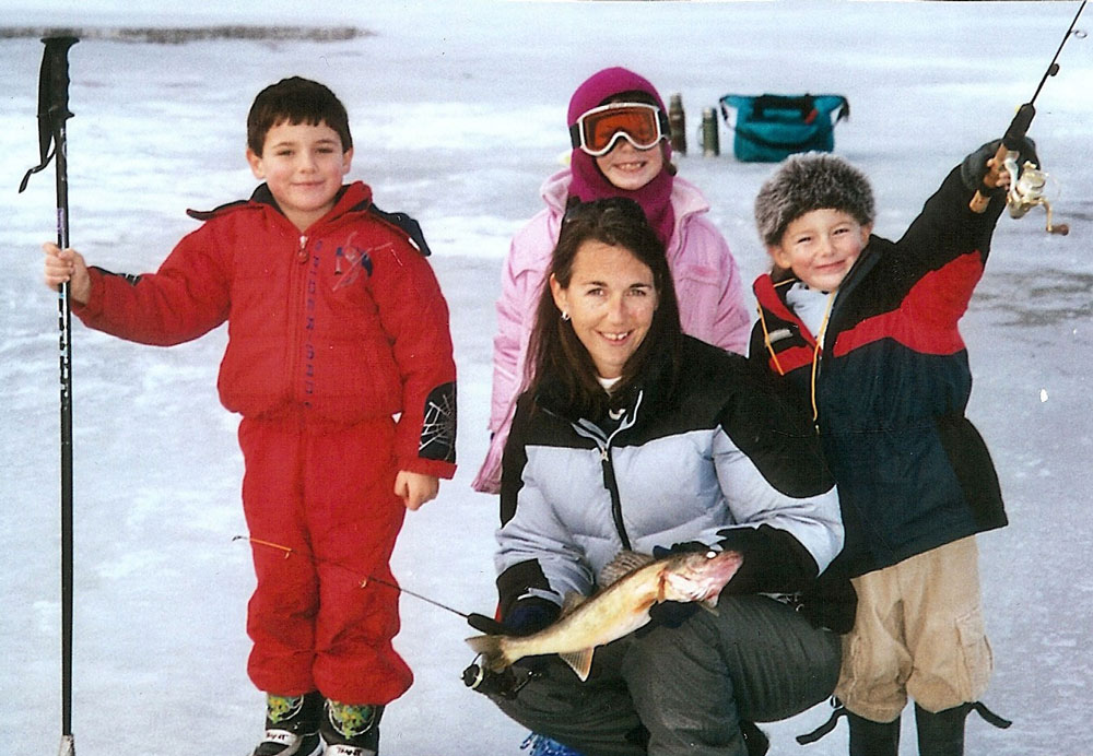 walleye caught ice fishing at deep creek lake