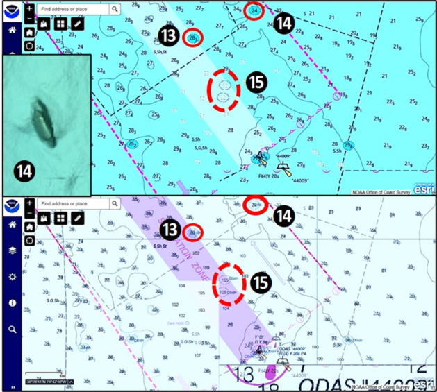 fishing spots off delaware chart