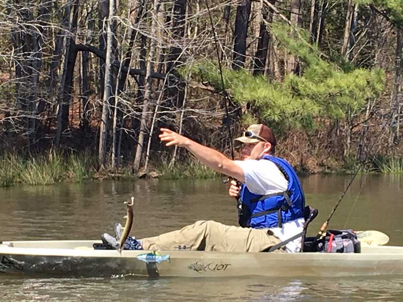 kayak fishing for pickerel