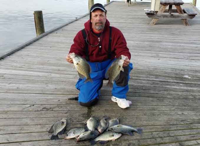 fisherman caught some crappie