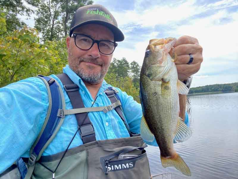 bass in a lake