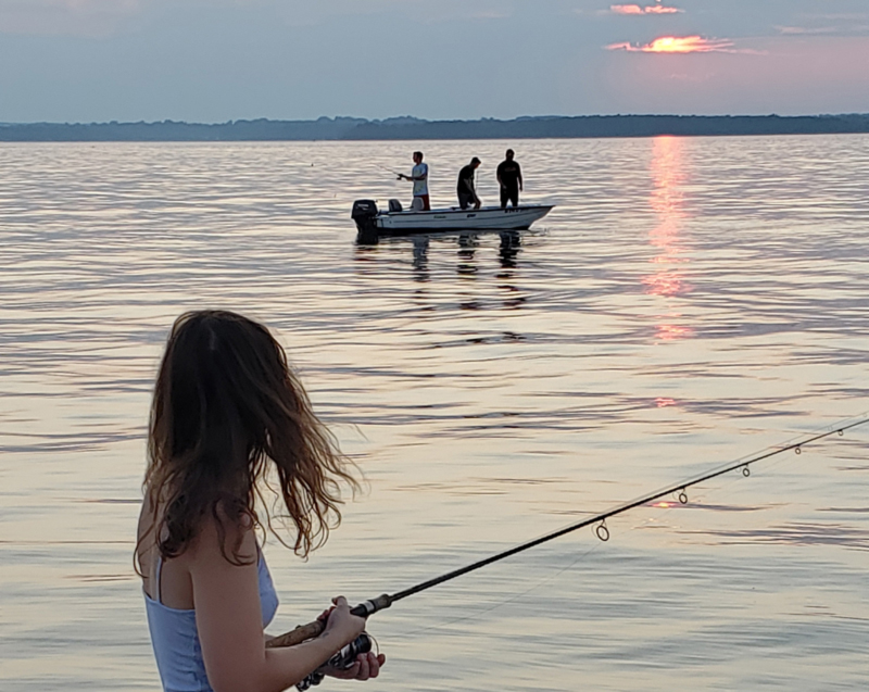 beautiful sunset on the water