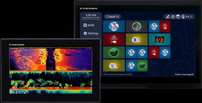 furuno tzmaps fishfinder chartplotter