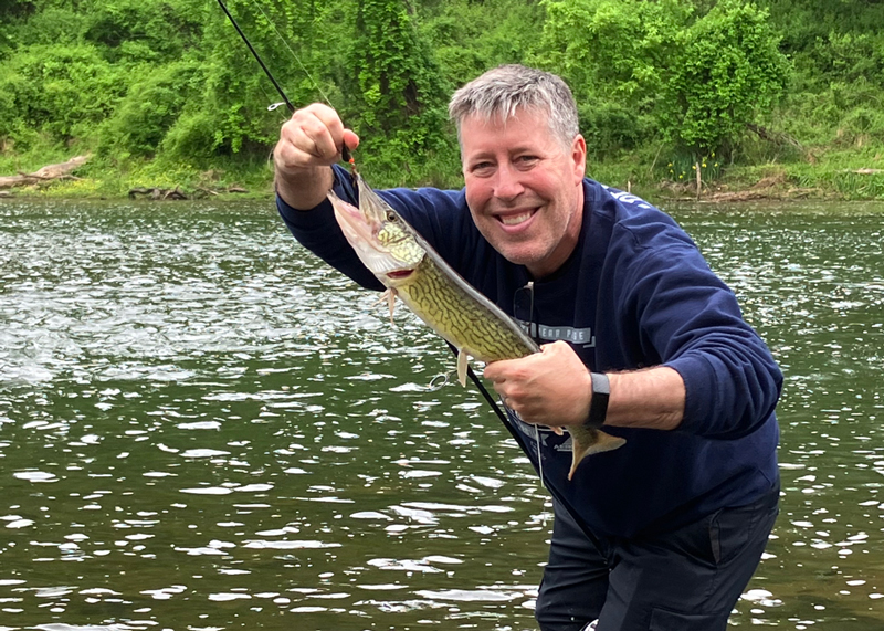 dad with a pickerel