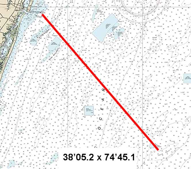 chart with coordinates for the Jackspot