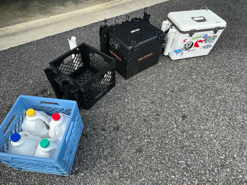 different crates for fishing kayaks