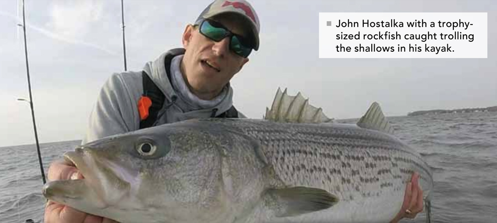 stripers on kayaks