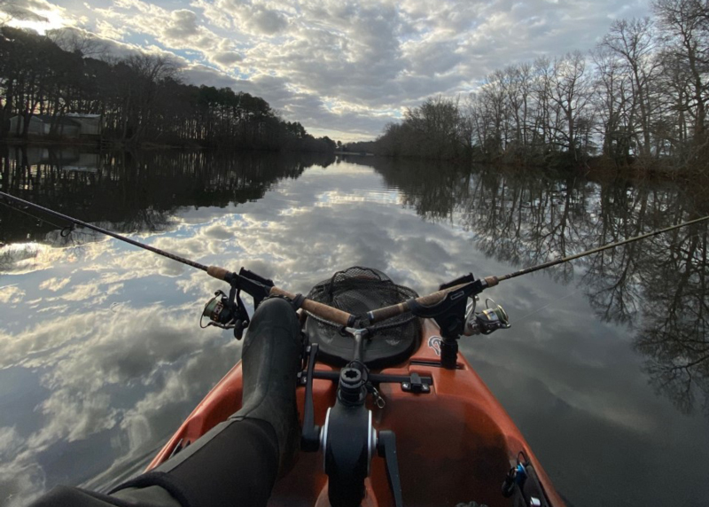 trolling from a kayak