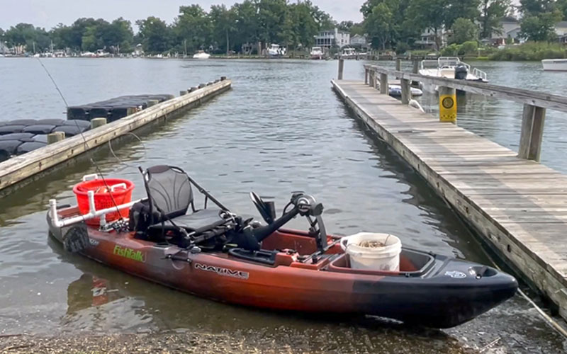 fishing kayak trotline crabbing