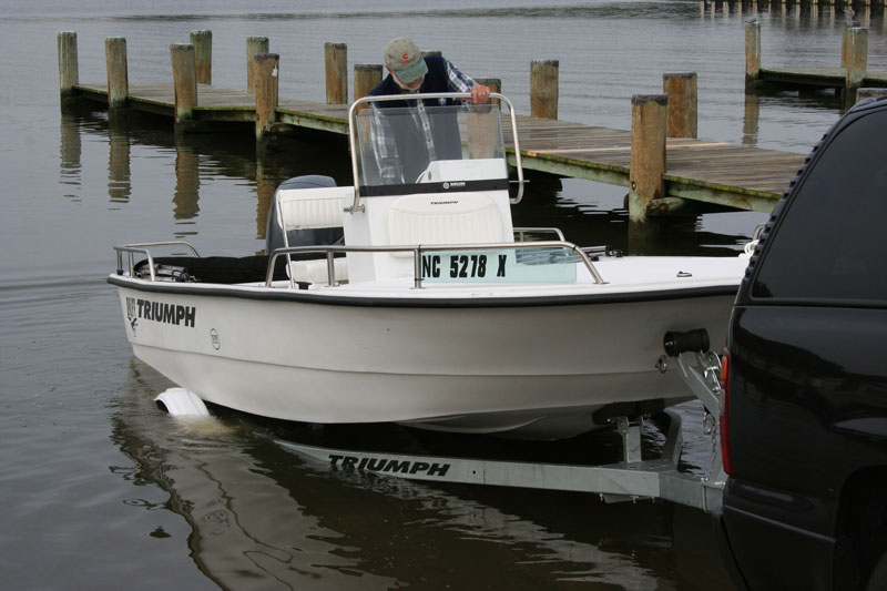 launching a trailer boat