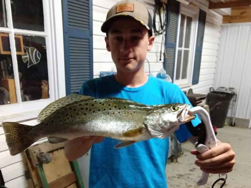 speckled trout caught in the lower chesapeake bay