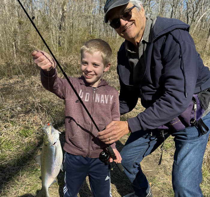 fishing for hickory shad